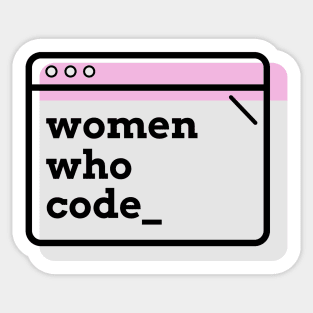 Women Who Code Pink Sticker